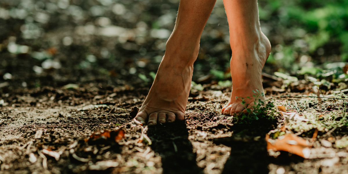 Feet on soil