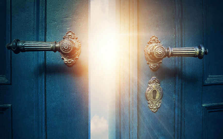 Door opens symbol of GDPR new world