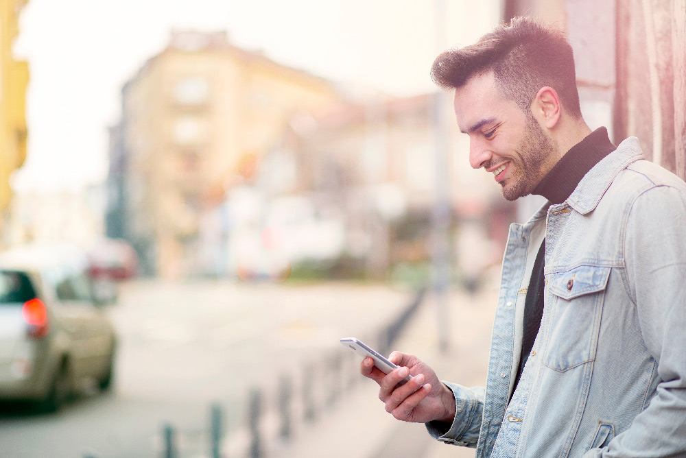 Man with smartphone
