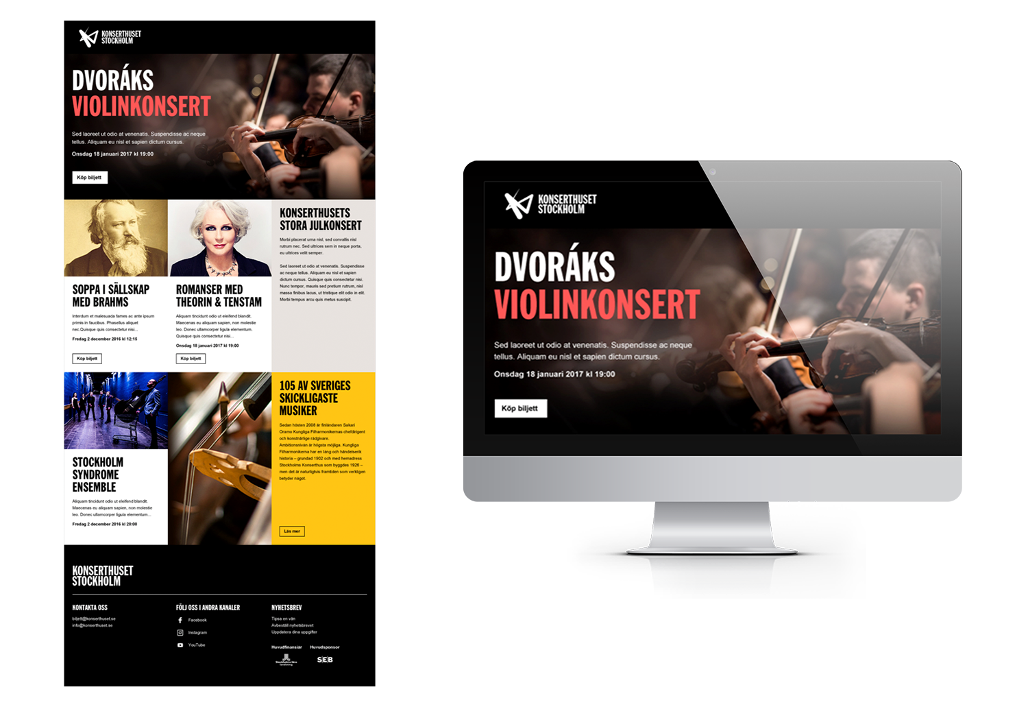 Stockholm Konserthuset Email Design | APSIS Blog Stockholm Konserthuset Email Design | APSIS Blog