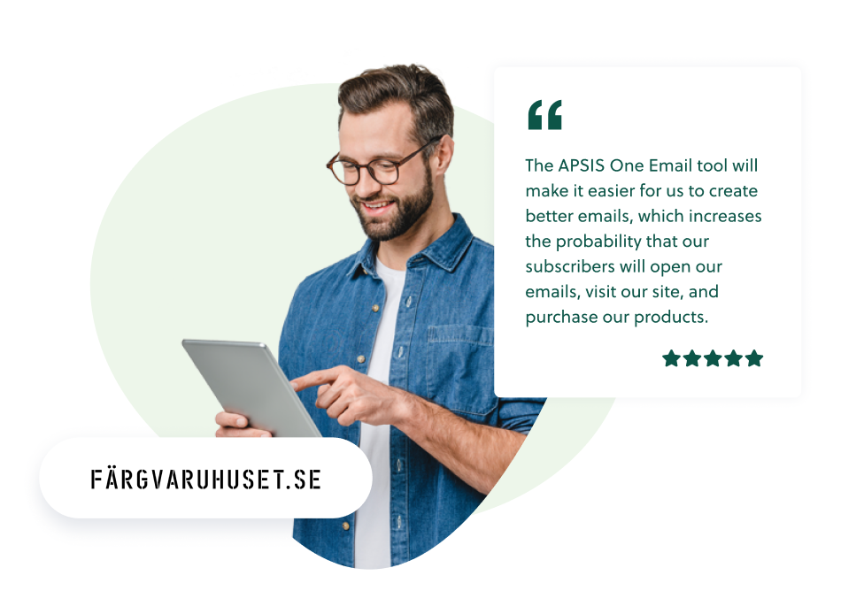 Färgvaruhuset.se quote as an Apsis One customer.
