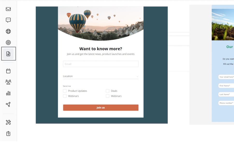 Example of forms creation in Apsis One.