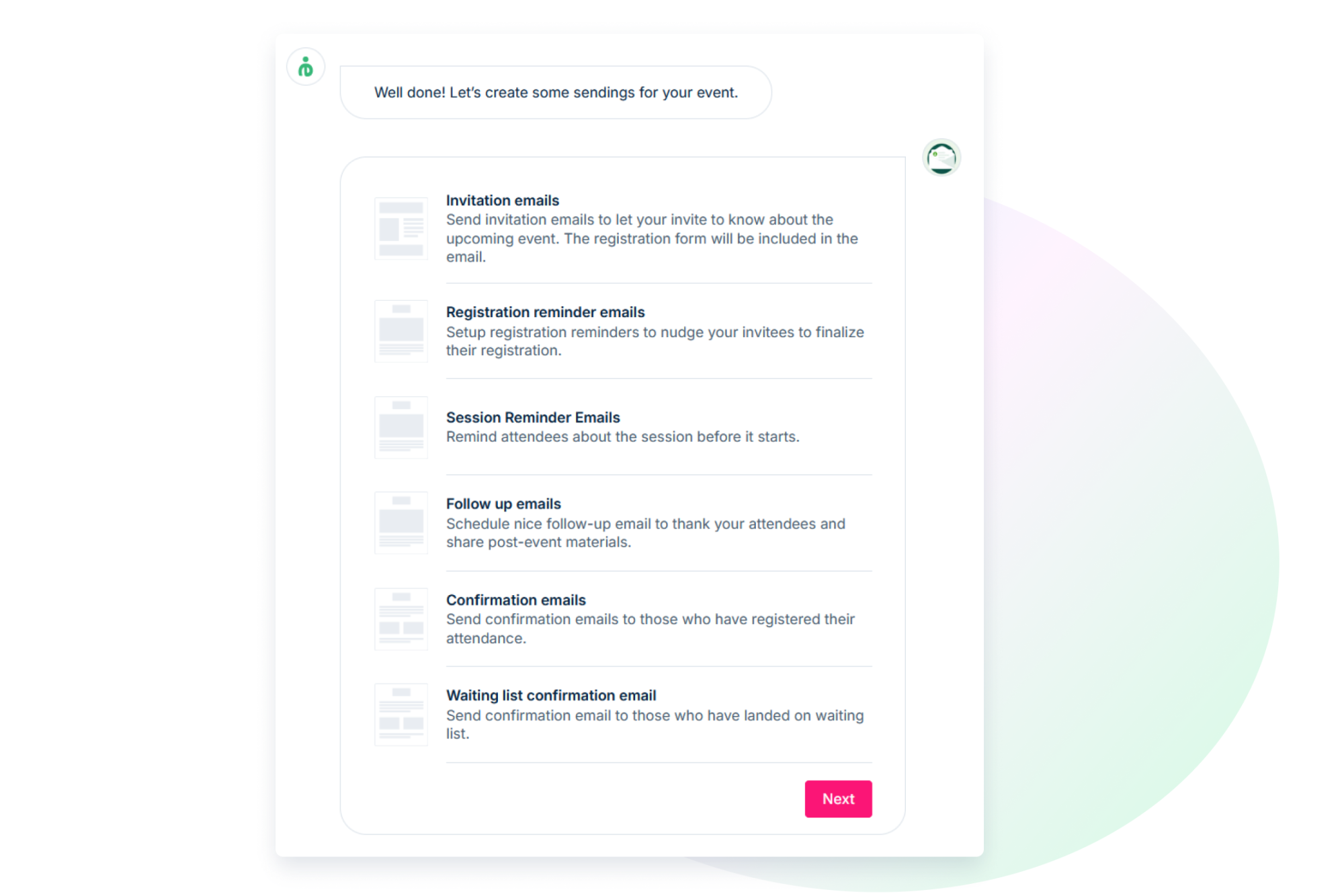 Eventmanagement tool in Marketing platform Apsis One.