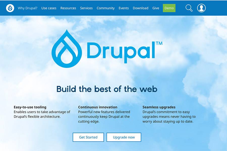 Apsis Integration Drupal, a screenshot of Drupal homepage.