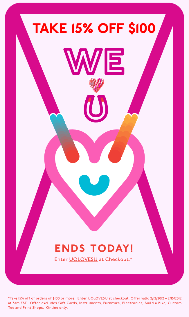 Great Valentine's Email Example: Urban Outfitters Great Valentine's Email Example: Urban Outfitters