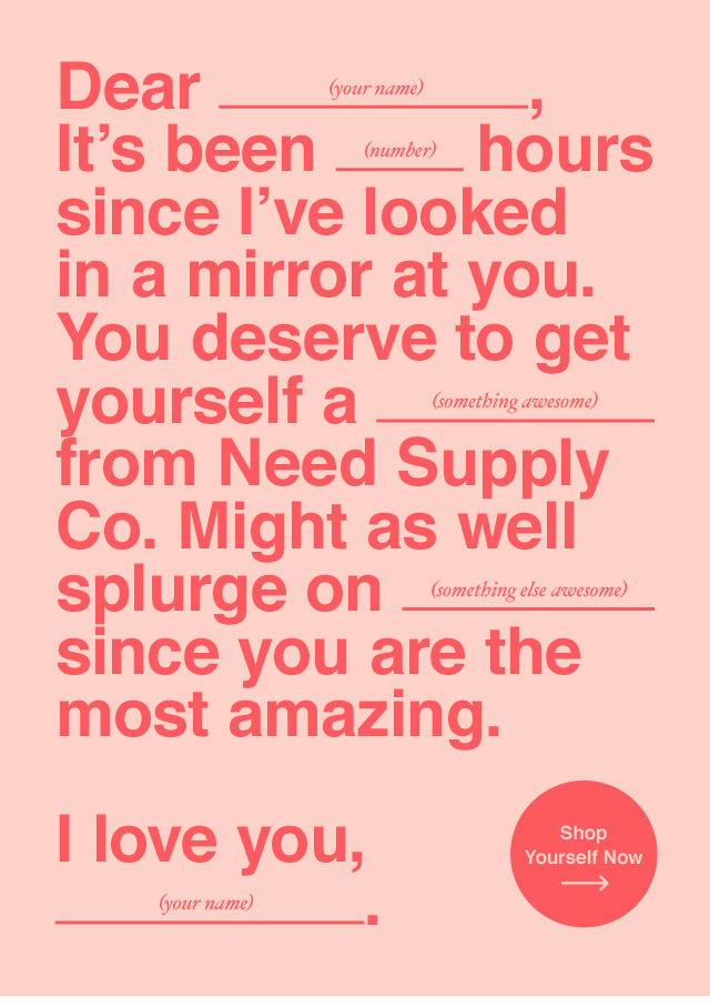 Great Valentine's Email Example: Need Supply Co. Great Valentine's Email Example: Need Supply Co.